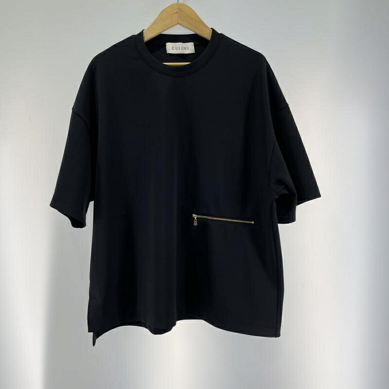 【中古】CULLNI 23SS Zip Pocket Asymmetric Hem Tee サイズ2 ブラック 23-SS-031 [19] 13,597円