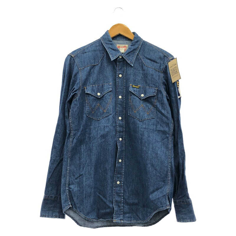 【中古】Wrangler 90s はやりっ児プルオーバー インディゴ 大いさM ラングラー[24] トップス-メンズファッション