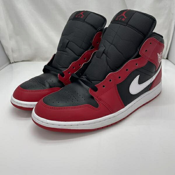 【中古】Nike Air Jordan 1 Mid Gym Red/Black 大いさ29糎 DQ8426-061 黒/赤 ナイキ[91]