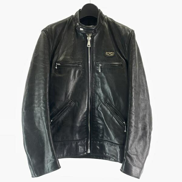 【中古】lewis leathers AVIAKIT SUPER SPORTSMAN シングルライダースジャケット 大きさ34 黒いこと ルイスなめし革[17]