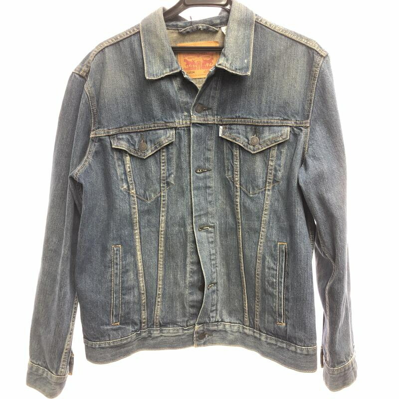 【中古】LEVI'S リーバイス 72334 デニムジャケット ザ・トラッカー 白タブ L[66]