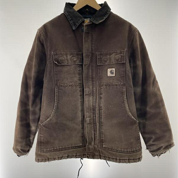 【中古】Carhartt トラディショナルジャケット サイズM 茶 USA製 カーハート[91]