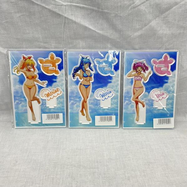 【中古】海物語 ｱｸﾘﾙｽﾀﾝﾄﾞ 3種ｾｯﾄ 描き下ろし SANYO-MART限定(ﾏﾘﾝ/ﾜﾘﾝ/ｳﾘﾝ)[91]