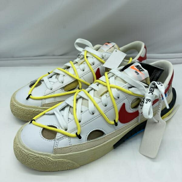 【中古】NIKE×Off-White BLAZER LOW \u002777 / OW 27珊 DH7863-100 ナイキ 象牙色[19]