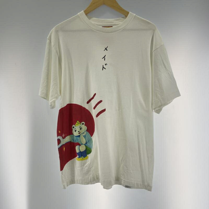 【中古】HUMAN MADE KEIKO SOOTOME T-SHIRT 大きさL 白いこと ヒューマンお手伝いさん × 五月女（そとめ）ケイ子[19]