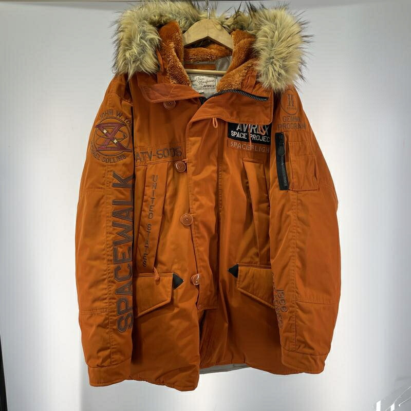 【中古】AVIREX TYPE N-3B GT-10 飛翔上衣 大いさ2XL オレンジ色 6182177  アヴィレックス[19] トップス-その他