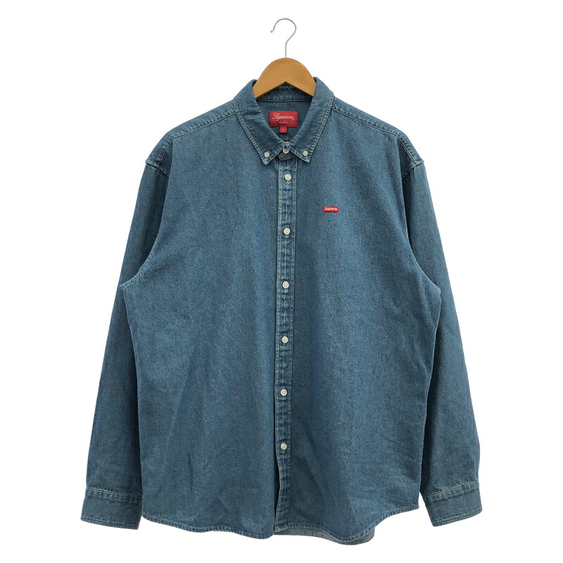 【中古】Supreme 23SS Small Box Denim Shirt L[79]