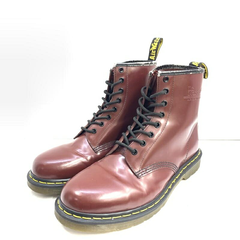 【中古】Dr.Martens 8ホールブーツ UK9 チェリーレッド 11822 ドクターマーチン[92]