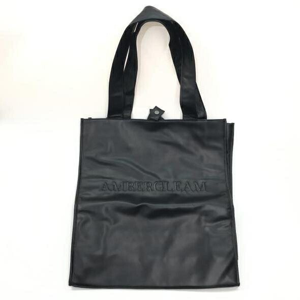 【中古】AMBERGLEAM Ethical Leather BIG Bag トートバッグ ブラック アンバーグリーム[10]