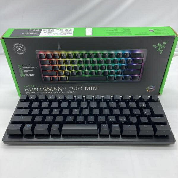 【中古】Razer Huntsman V3 Pro Mini JP RZ03-04991300-R3J1 鍵盤 黒いこと ラピッド銃の引き金 日本語申し合わせ 2023年[19]