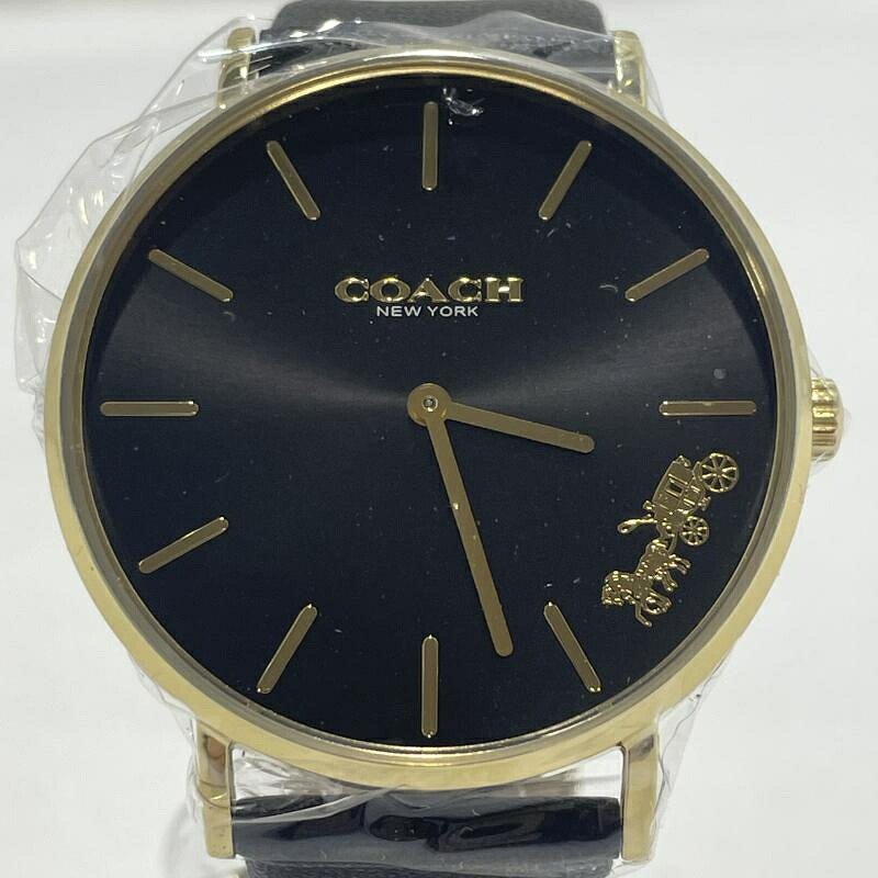 【中古】COACH PERRY CA-120-7-34-1709 クオーツ ブラック[19]