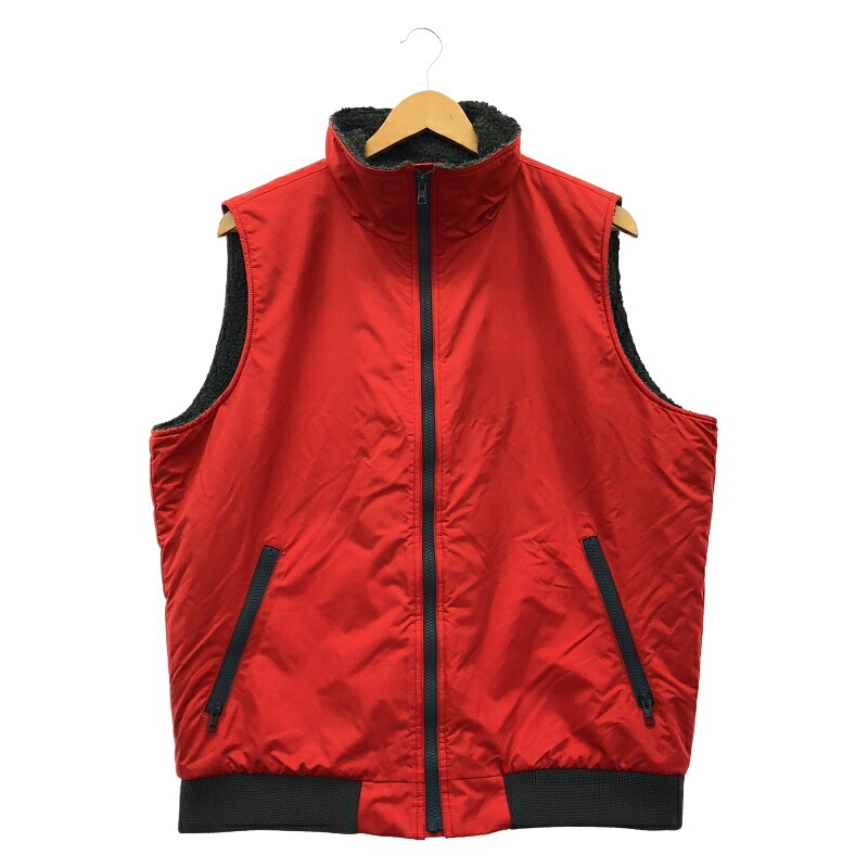 【中古】necessary or unnecessary SQUALL VEST レッド サイズ3 90012210 ネセサリーオアアンネセサリー[24]