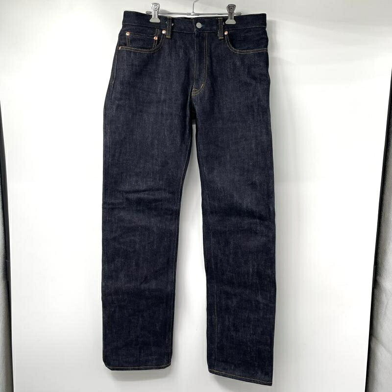 【中古】KOJIMA GENES ストレートパンツ W34 インディゴ デニムパンツ 児島ジーンズ[17]