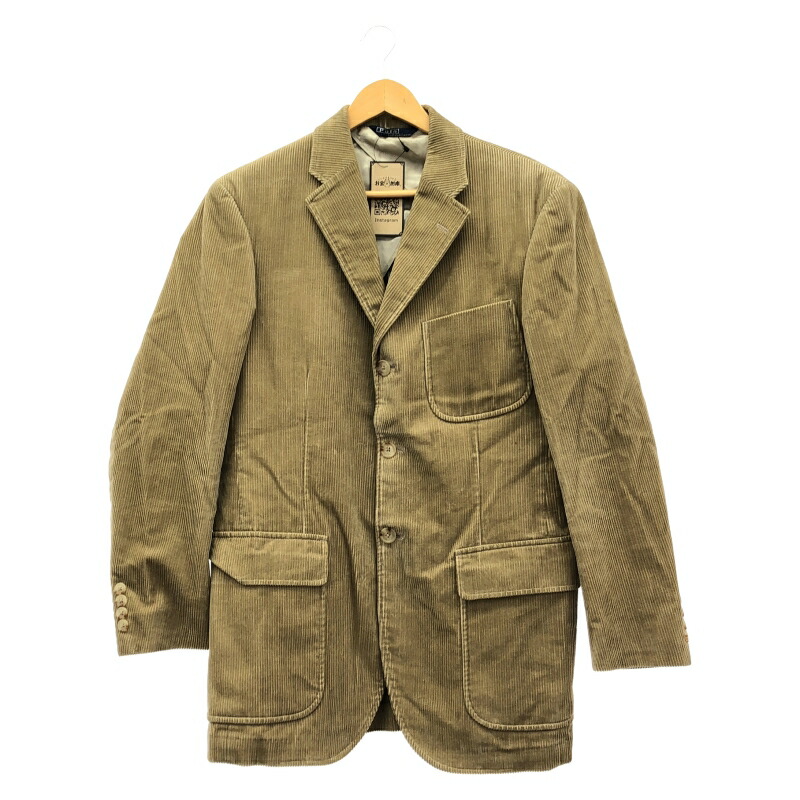 【中古】90s RALPH LAUREN コーデュロイジャケット ベージュ サイズL ラルフローレン[24]