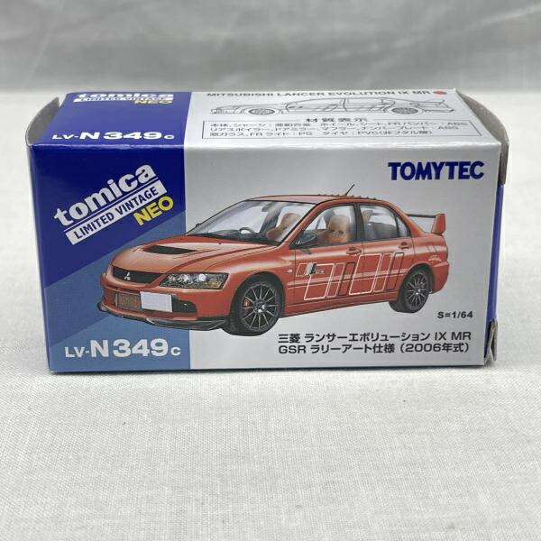 【中古】1/64 LV-N349c 三菱 ランサー GSRエボリューション IX MR ラリーアート仕様（赤）2006年式[91]