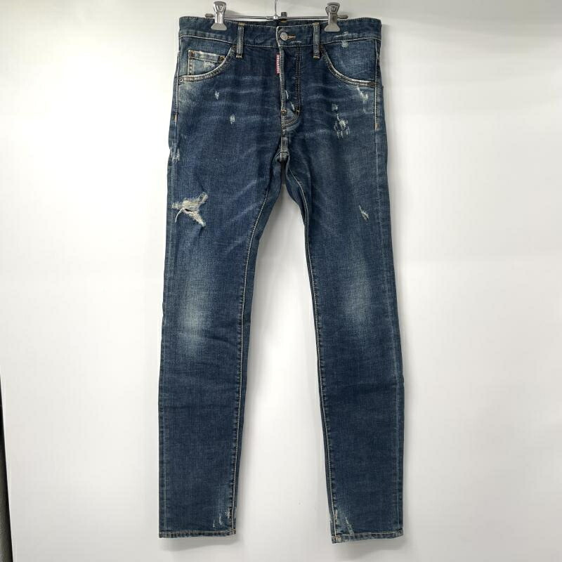 【中古】DSQUARED か細いデニム インディゴ 大きさ44 ジーンズズボン下 ディースクエアード[17]