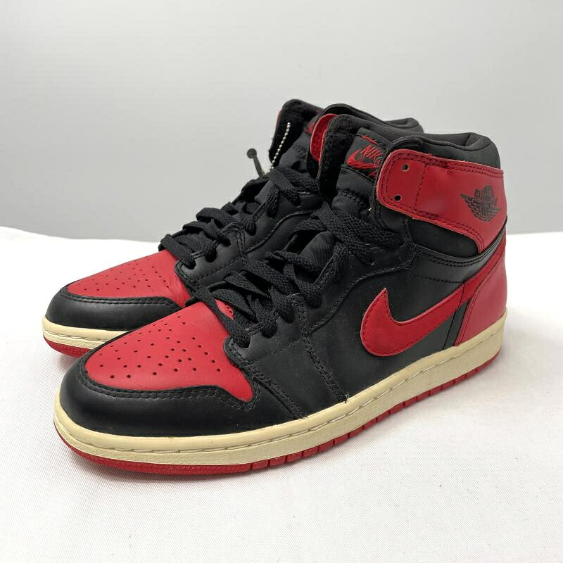 【中古】【デッド店卸し資産】NIKE AIR JORDAN 1 RETRO Bred （2001） 大きさ25.5珊 136066-061 色変わりあり スニーカー ナイキ エアジョーダン1[17]