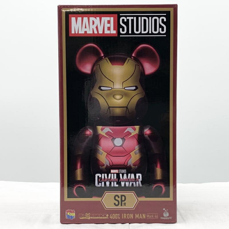 【中古】未開封 Happyくじ MARVEL STUDIOS SP賞 BE@RBRICK 400% アイアンマン マーク46 サニーサイドアップ マーベル ベアブリック[17]