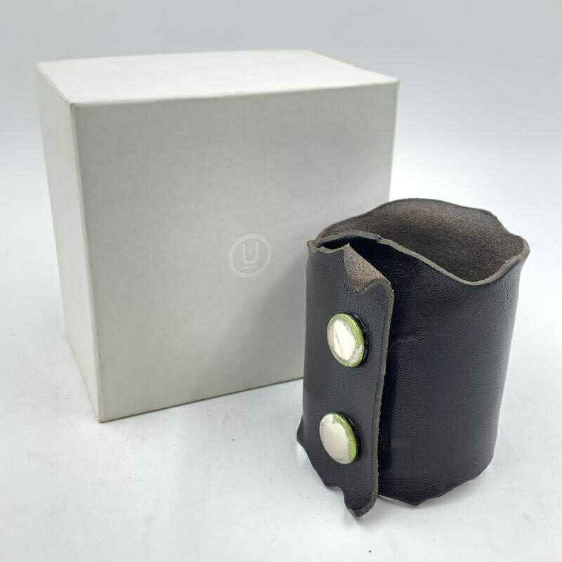 【中古】UNDERCOVER 04ss Languid期 歪みレザーバングル ブラック E641-LM アンダーカバー[24]