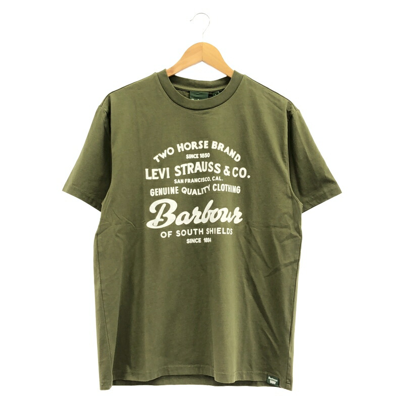 【中古】Barbour×Levi\u0027s 共同研究プルオーバー(引き舟付き添い人) 緑であること 大きさS バブアー×リーヴァイズジーンズ[24]