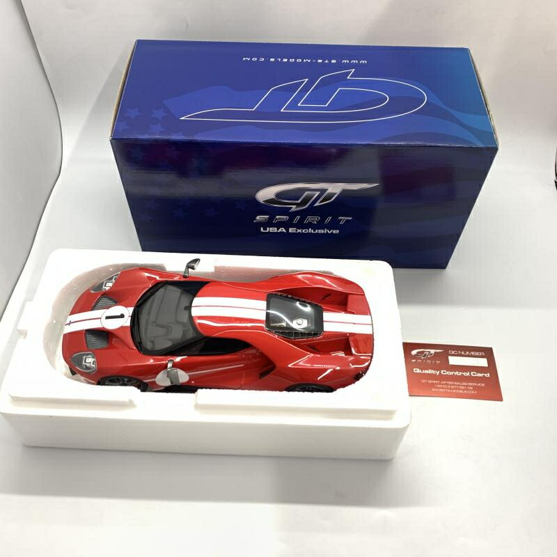 【中古】GTスピリット 1/18 フォード GT ヘリテイジ エディション US Exclusive ＃1 レッド ホワイトストライプ ミニカー[10]