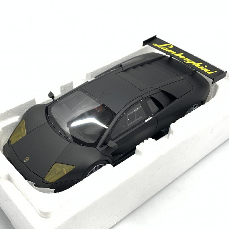 【中古】京商 1/18 ランボルギーニ ムルシエラゴ R-GT マットブラック ミニカー【箱傷みあり】[10]