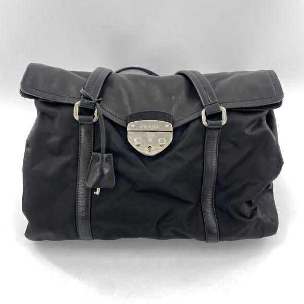 【中古】PRADA ハンドバッグ RB3282 ブラック プラダ[10]