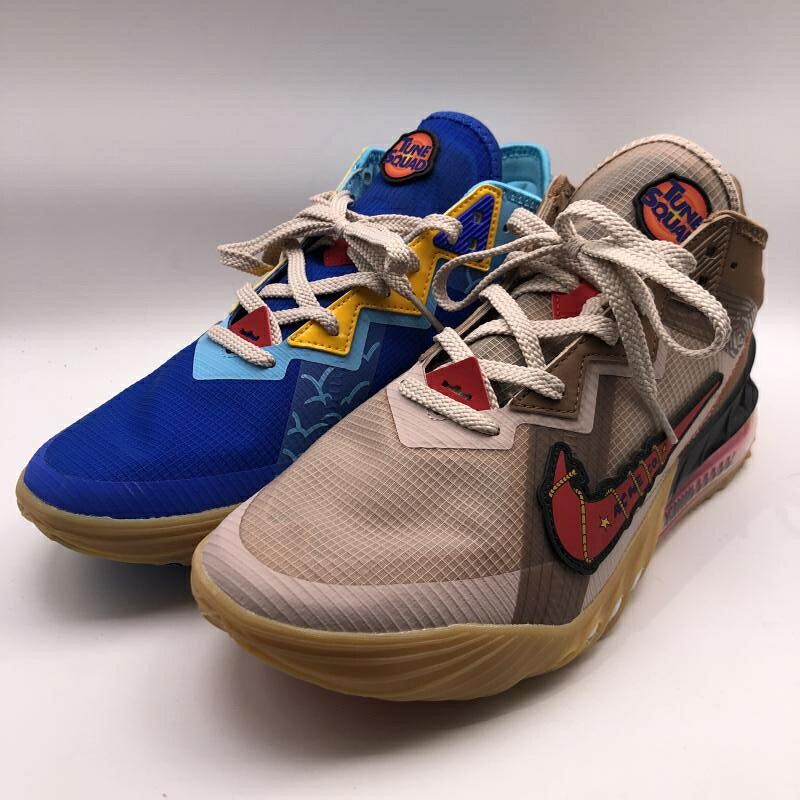 【中古】NIKE LEBRON XVIII LOW Space Jam サイズ28.5cm CV7562-401 ナイキ レブロン ブルー/ブラウン[17]