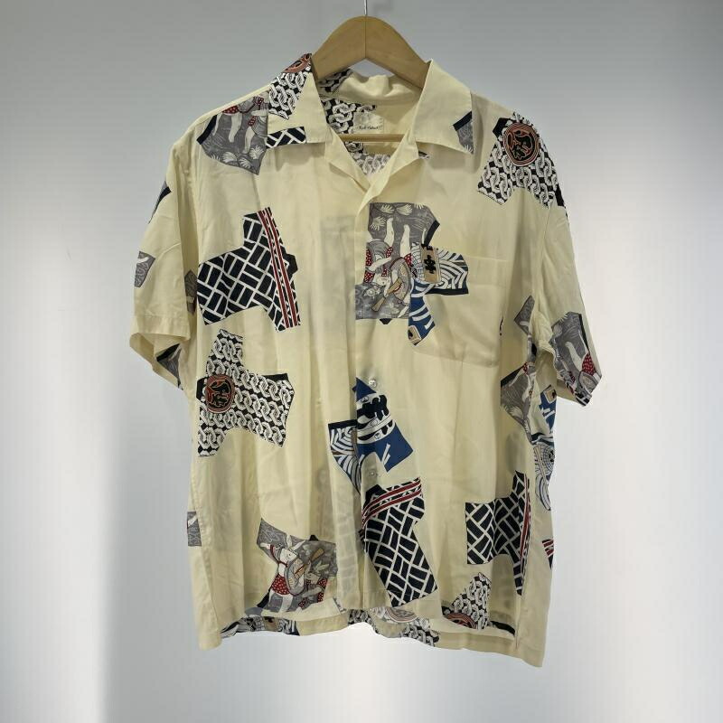 【中古】Karl Hermut 兎半纏 半袖シャツ サイズM レーヨン[19]