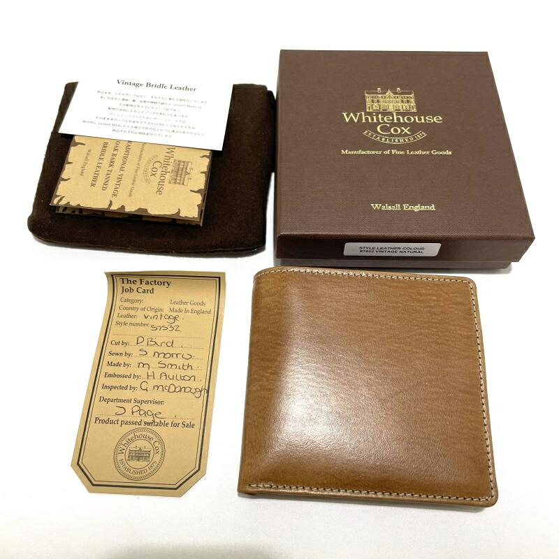 【中古】WHITE HOUSE COX 銭入れ S7523 赤銅色 スクエアウォレット[19]