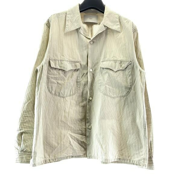 【中古】SUGARHILL STRIPE OPEN-COLLAR SHIRT サイズ1 22SSSH02 シュガーヒル[17]