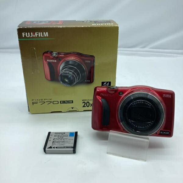 【中古】FUJIFILM FINEPIX F770EXR コンパクトデジタルカメラ レッド 2012年[19]