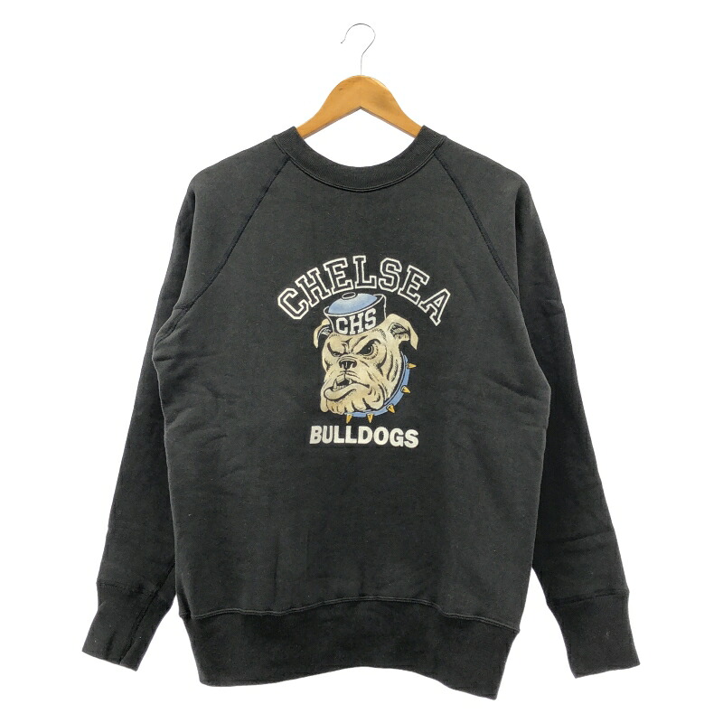 【中古】WAREHOUSE BULLDOG クルーネックスウェット 40 黒いこと お召しもの棲み家[10]