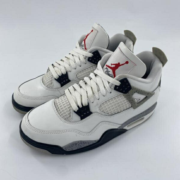 【中古】NIKE AIR JORDAN 4 Retro White/Cement スニーカー 27.5珊 FV5029-100 白いこと ナイキ[10]