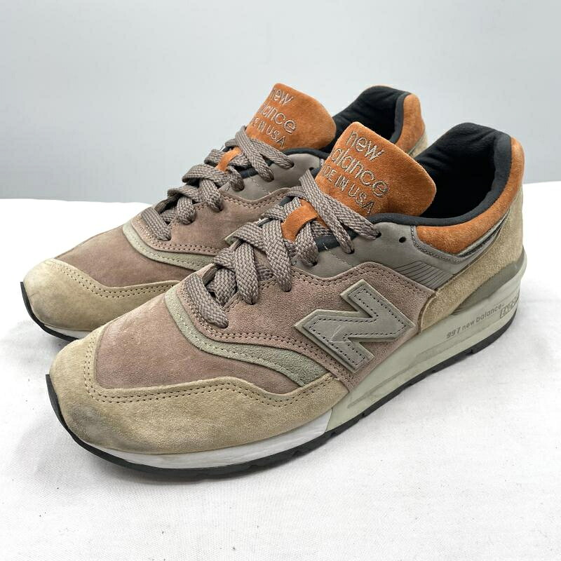 【中古】New Balance ローカットスニーカー 28糎 M997NAJ ベージュ オレンジ色 USA製 ニュー平衡にする[17]