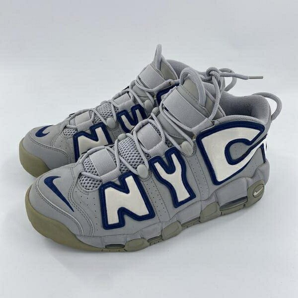 【中古】NIKE AIR MORE UPTEMPO NEW YORK スニーカー 28糎 AJ3137-001 薄墨色 米国海軍 ナイキ モアテン[10]