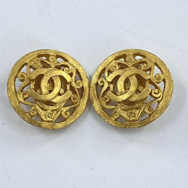 【中古】CHANEL ココマーク イヤリング ゴールドカラー シャネル 95 A ココマーク[10]｜お宝創庫