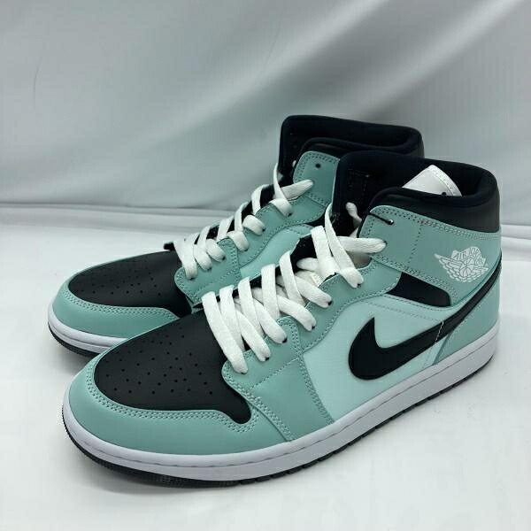 【中古】NIKE WMNS AIR JORDAN 1 MID Aqua Blue 大いさ29糎 BQ6472-300 ナイキ アクアブルー[19]