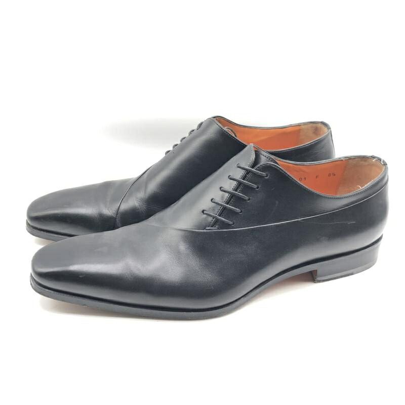 【中古】santoni 御召しものシューズ 黒いこと 大いさ8・1/2 サントーニ[17]