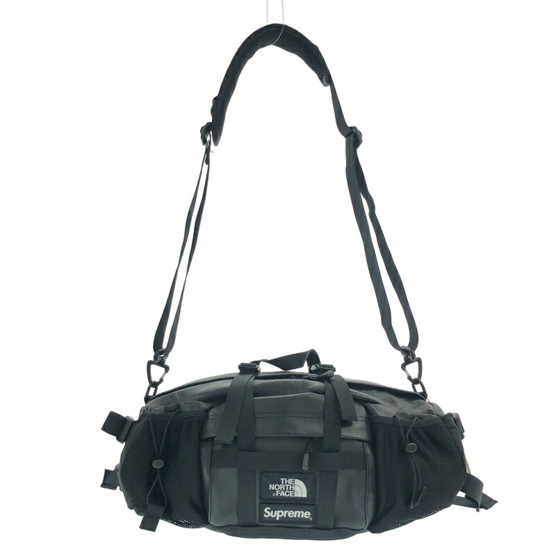 【中古】SUPREME × THE NORTH FACE 18AW Leather Mountain Waist Bag 酉の方角御徒面子 NF0A3VJA 黒いこと シュプリーム ザ 北の方人間の顔[10]