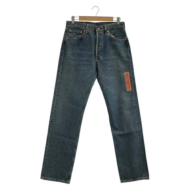 【中古】LEVI\u0027S 96年USA製 目じるし501 501 USED-LOOK ストレートデニムパンツ インディゴ W32 L32 501-6115 リーヴァイズジーンズ[24]