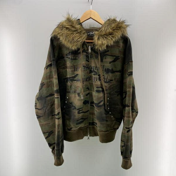 【中古】PSYCHO NATION 毛革脱着 吹き付けるZIP PK 間鴨フラ 大きさ46 サイコネーション[24]