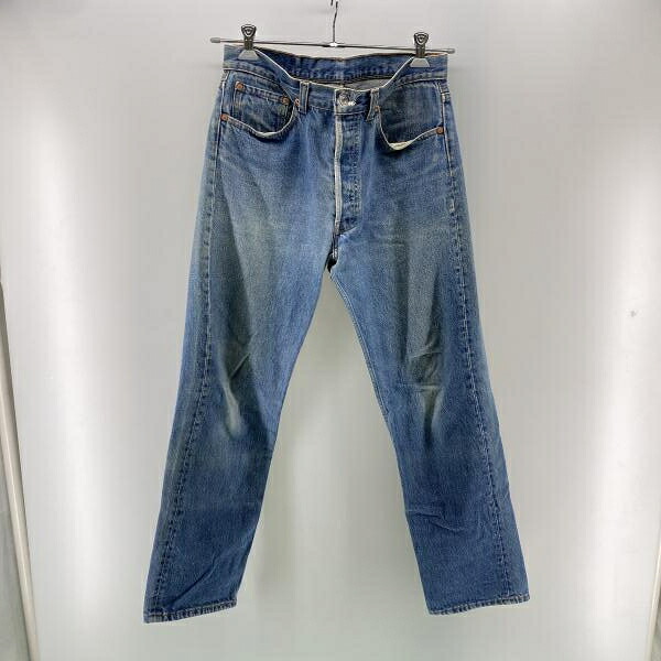 【中古】90s LEVI\u0027S USA製 501 ジーンズズボン下 大きさ33×32 △裾上がり リーヴァイズジーンズ[24]