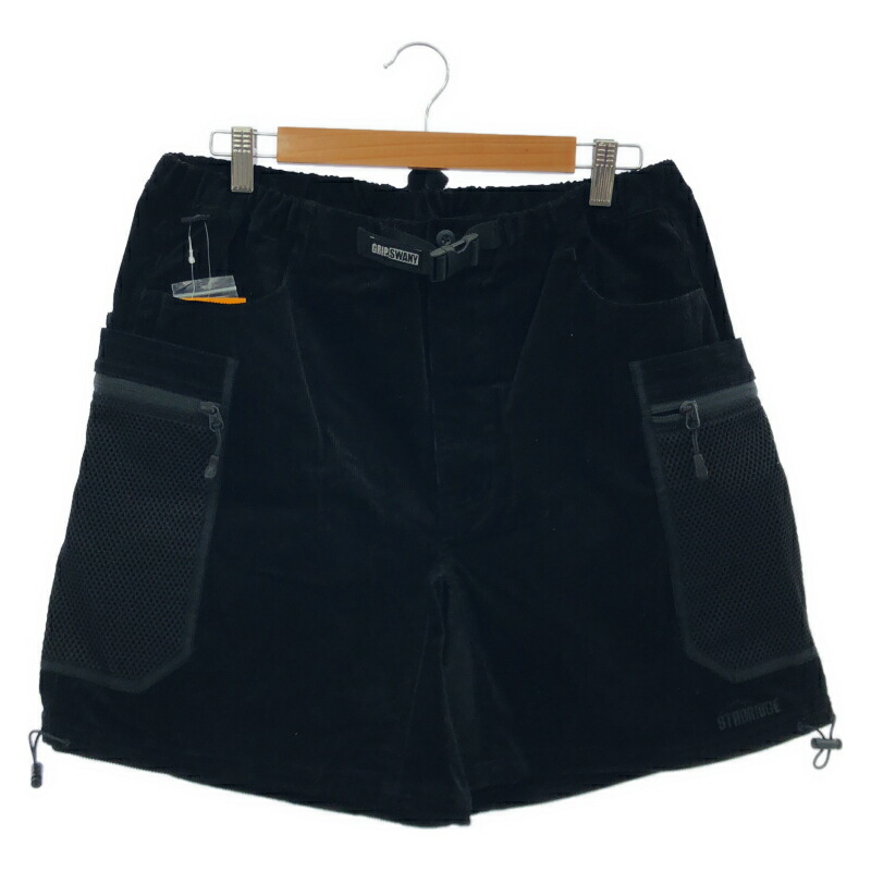 【中古】STABRIDGE×GRIP SWANY コーデュロイショートパンツ 黒いこと 大きさM スタブリッジ グリップスワニー[17]