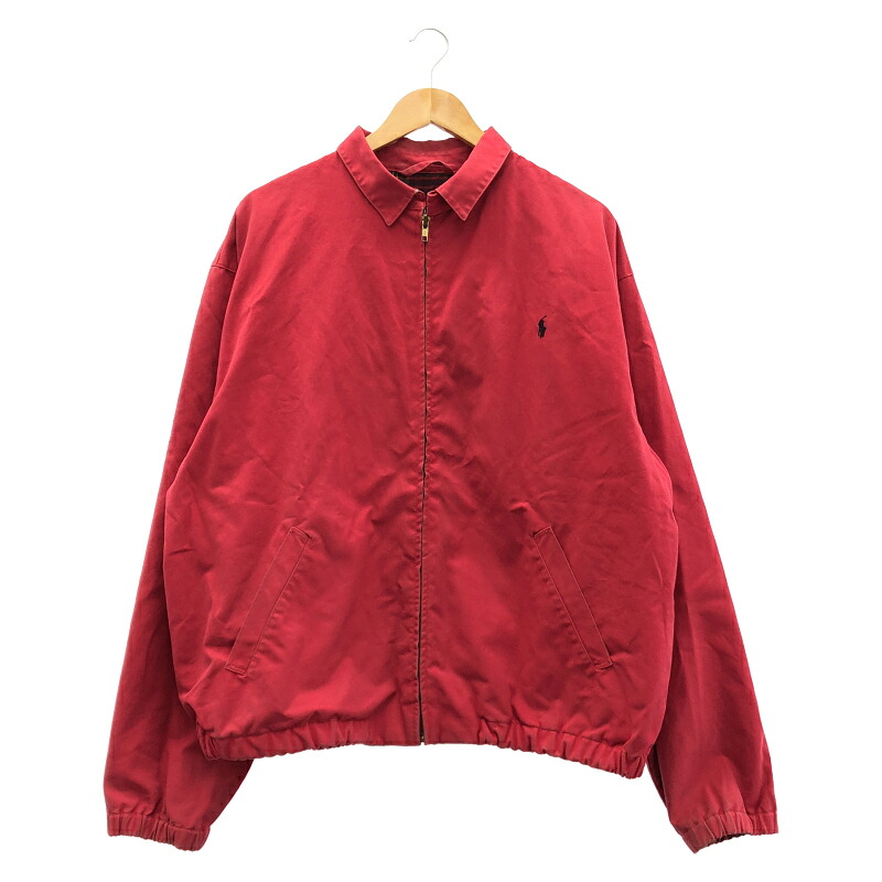 【中古】RALPH LAUREN スイングトップジャケット 大いさM 赤 裏地照合のしるし ラルフローレン[92] トップス-その他