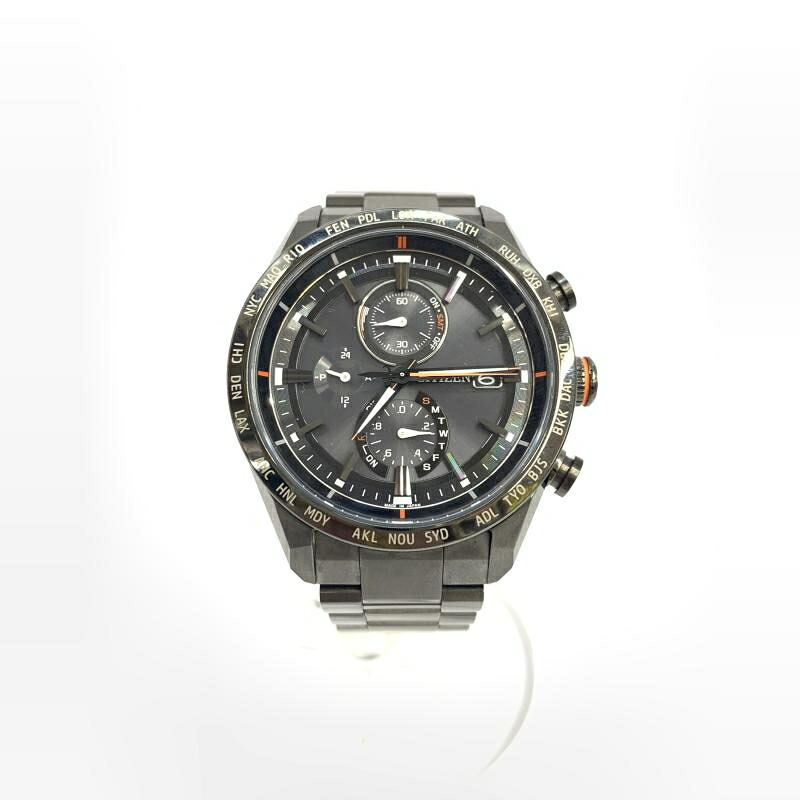 【中古】CITIZEN ATTESA エコ運転 電磁波ソーラー AT8185-62E 一こま有 シチズン[92]