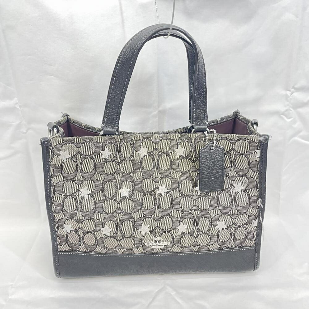 【中古】COACH デンプシー キャリーオール・シグネチャー ジャカードはやりっ子 トートバッグ CO977[79]