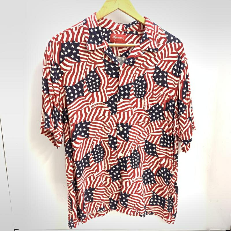 【中古】Supreme 20ss Flags Rayon Shirt M シュプリーム[92]