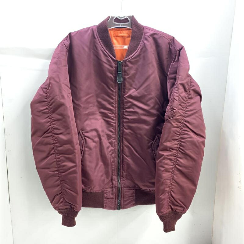 【中古】AVIREX COMMERCIAL LOGO MA-1 XL バーガンディ アヴィレックス[92]