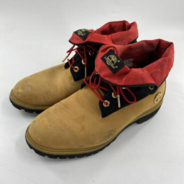 【中古】Timberland ロールトップブーツ 28糎 A1HC7 赤銅色 黒いこと 赤いこと ティンバーランド[10]